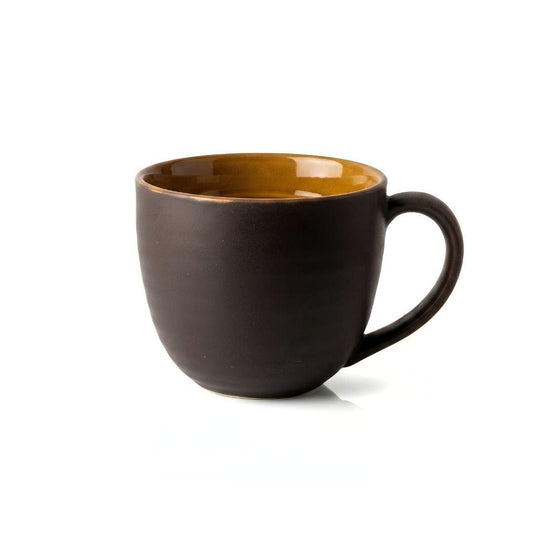 Grey matte porcelain Halo Coffee Mug Matte with comfortable handle and 300ml capacity