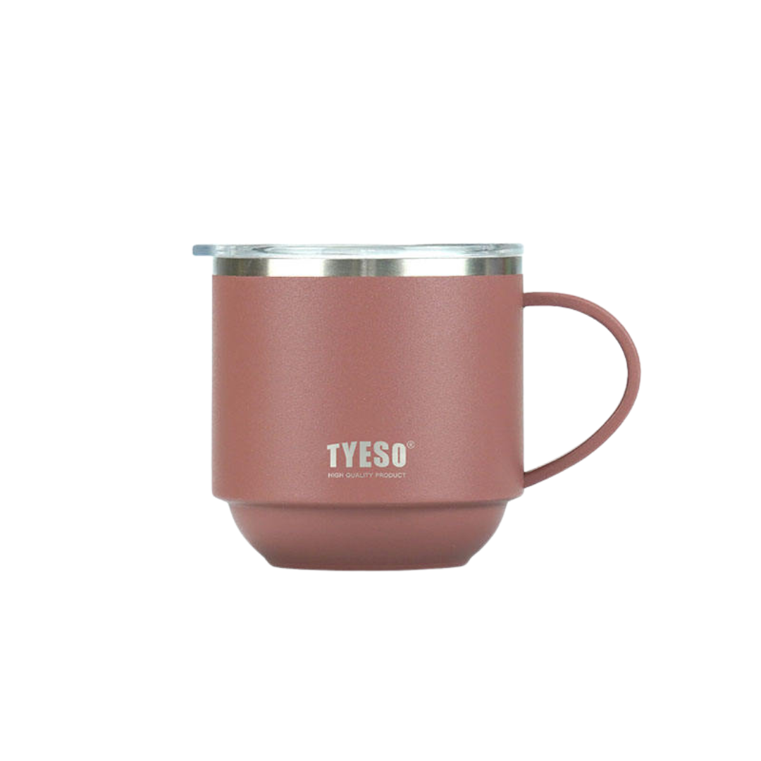 Nova Coffee Mug stainless steel double-wall insulated with ergonomic handle and slide-open lid in green