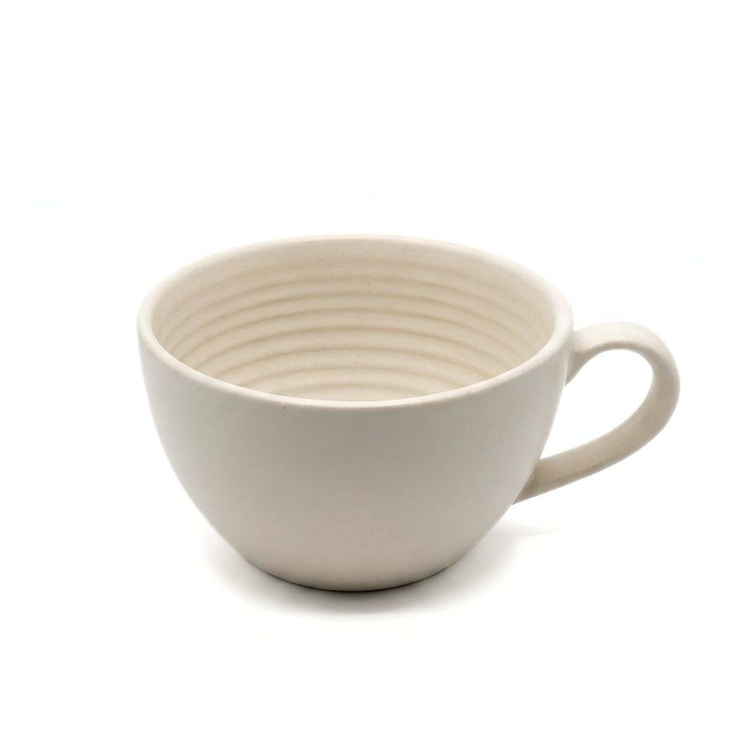Oria Coffee Cup & Saucer set in off white premium porcelain with matching saucer