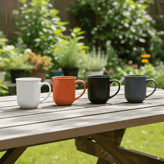 Nertz Aurora Sip Mug matte ceramic coffee mug with ergonomic handle in grey color