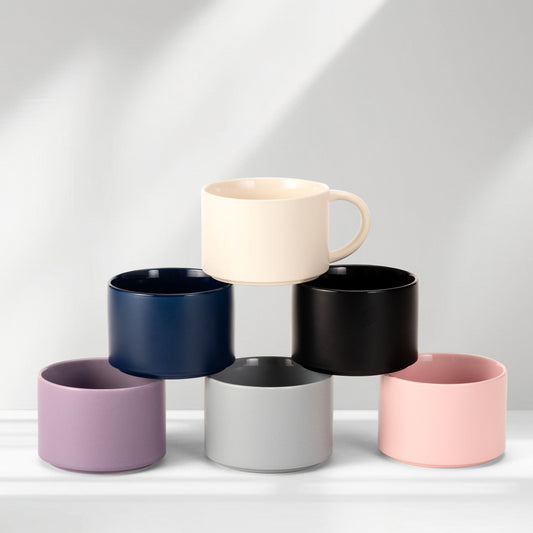 Mega Coffee Mug ceramic with large handle in various colors and 650ml capacity