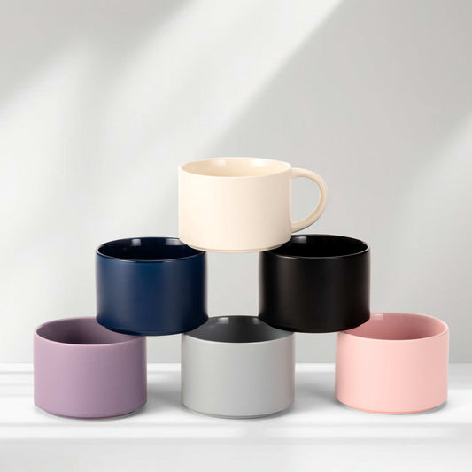 Mega Coffee Mug ceramic with large handle in various colors and 650ml capacity