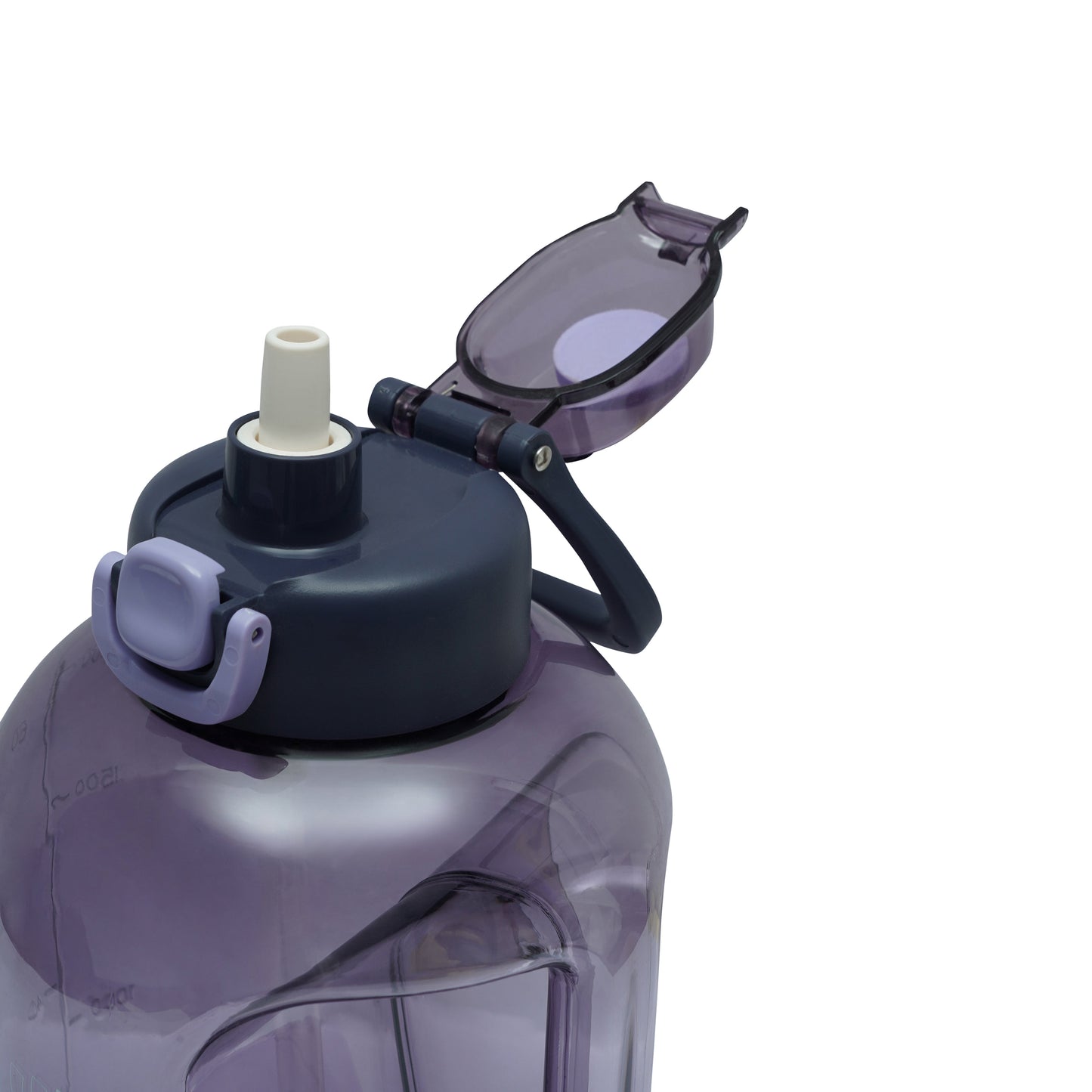 Purple Nertz MegaGrip water bottle with dual handles and flip-top lid for gym and travel hydration