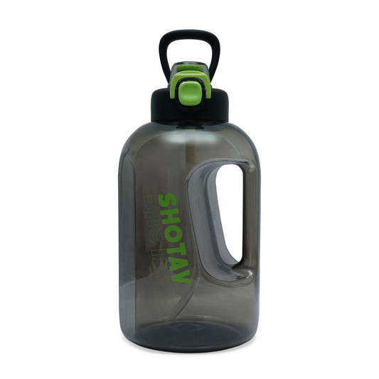 Purple Nertz MegaGrip water bottle with dual handles and flip-top lid for gym and travel hydration