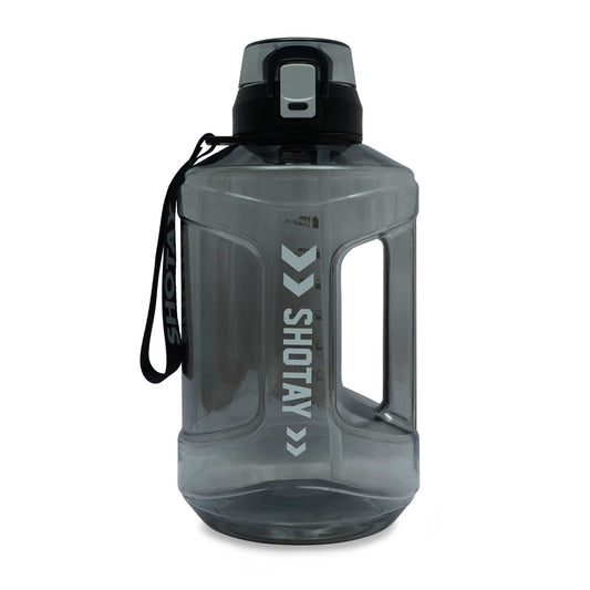 Green and black Nertz PowerJug water bottle with flip-top lid and soft handle for gym and travel hydration