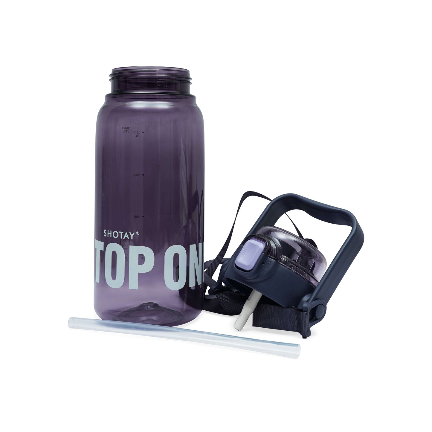 Nertz Titan 1500ml durable BPA-free water bottle with lockable flip-top lid and sling strap for outdoor hydration