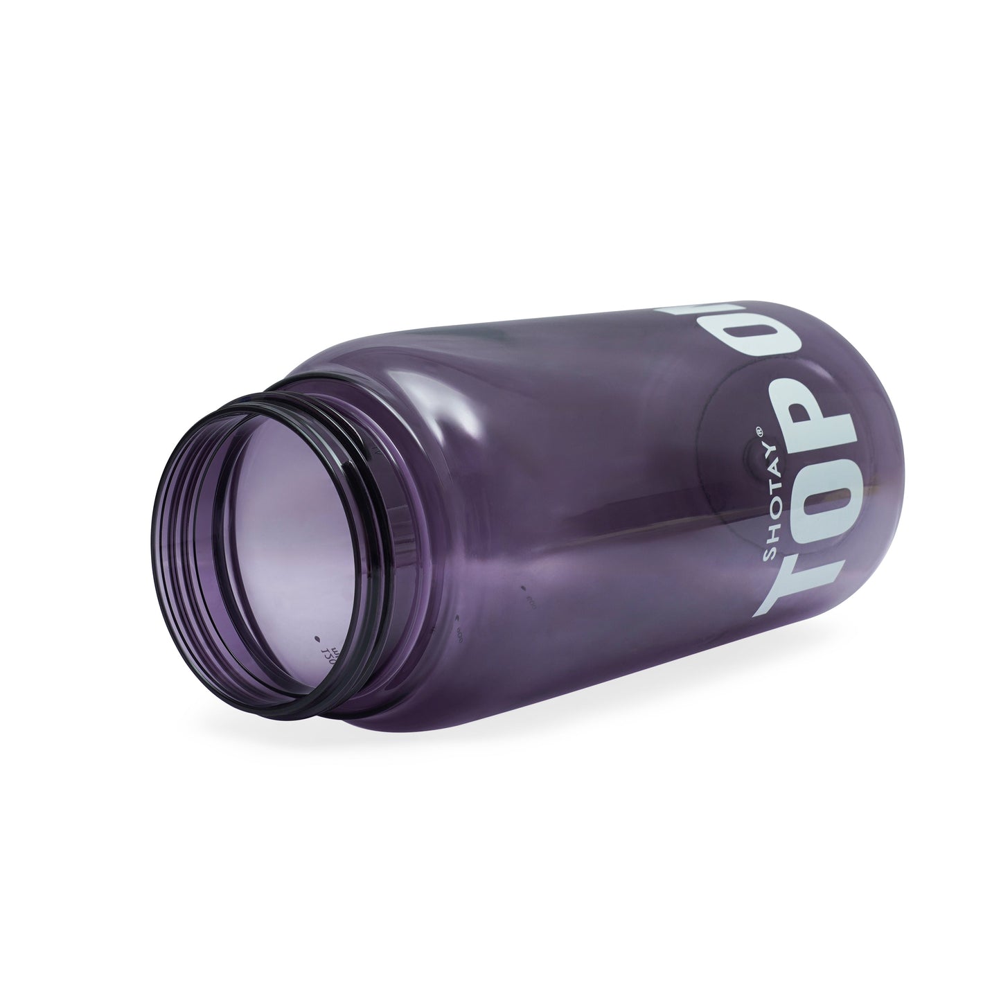 Nertz Titan 1500ml BPA-free hydration bottle with lockable flip-top lid and sling strap in purple and grey colors