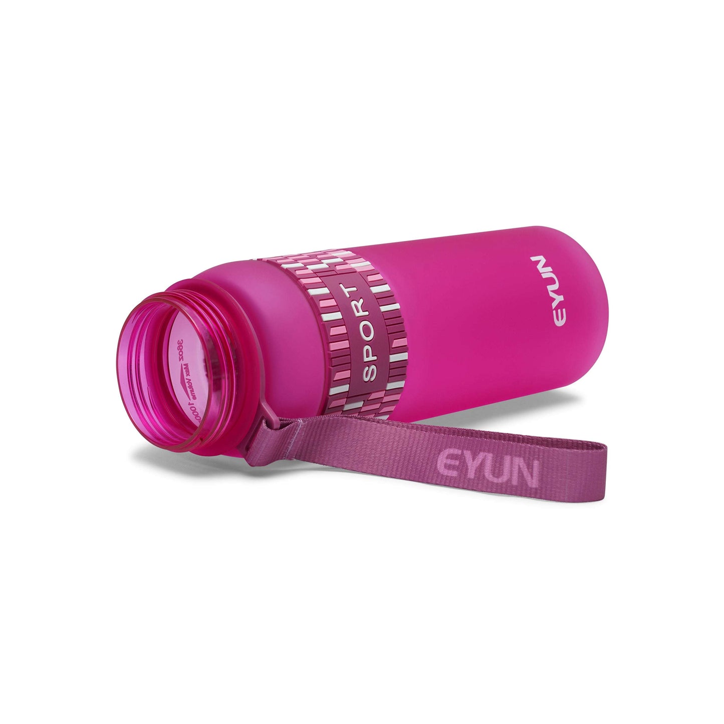 Nertz Stride water bottle with flip-top lid, fabric loop handle, and BPA-free design for gym and travel hydration