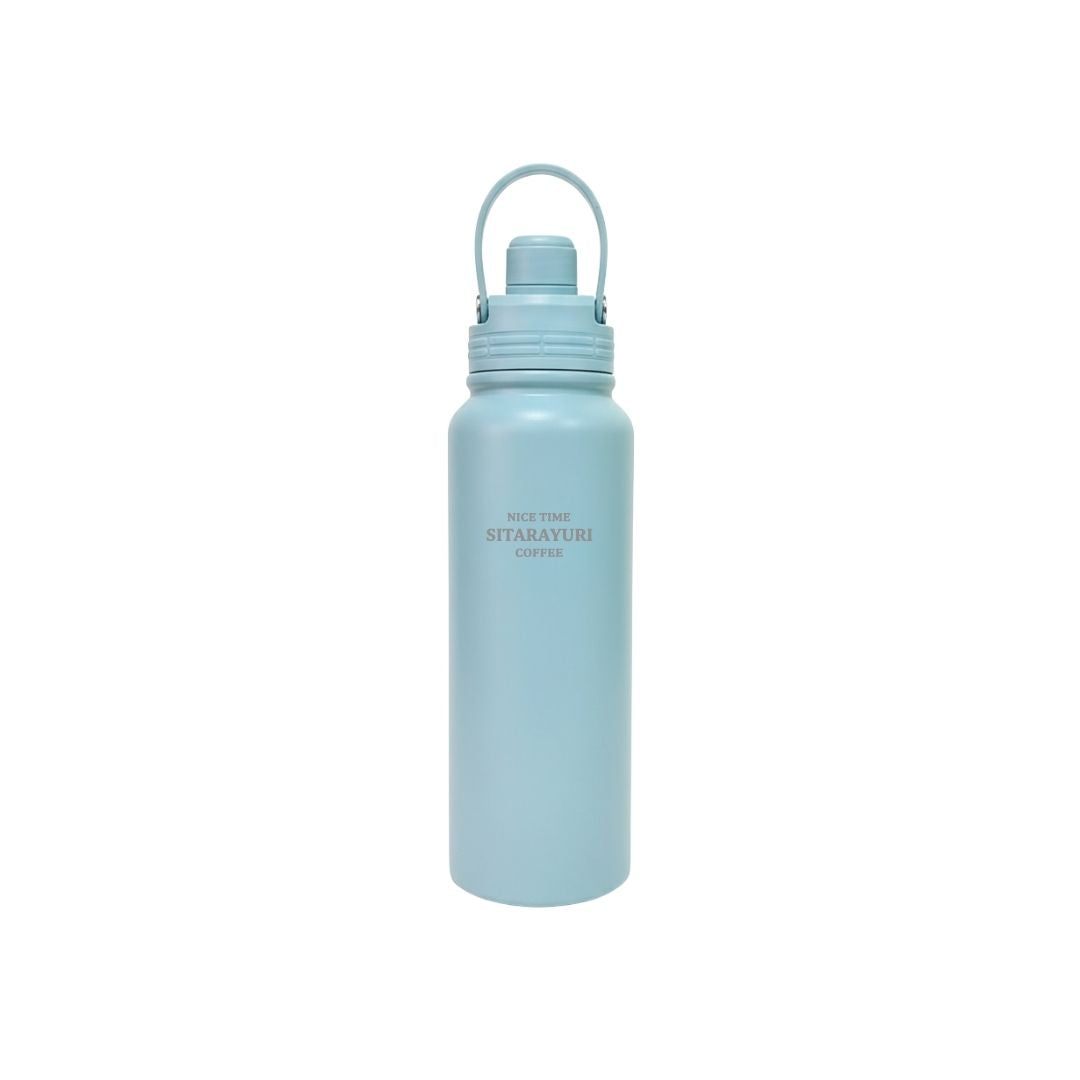 AeroSip stainless steel insulated water bottle with twist-open magnetic lid and removable straw in pink color