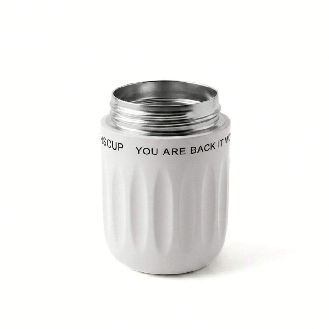 Nertz Celera 220ml insulated stainless steel coffee cup with spill-proof flip-top lid by Neox Sippers