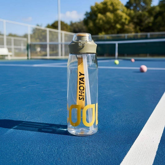 Nertz Wave high-capacity water bottle with flip-top lid and built-in strainer for everyday use