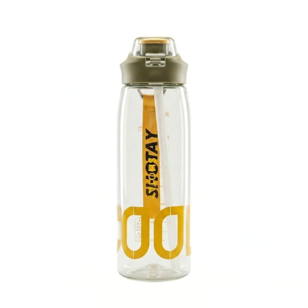 Nertz Wave high-capacity BPA-free water bottle with flip-top lid and built-in strainer for travel and gym use