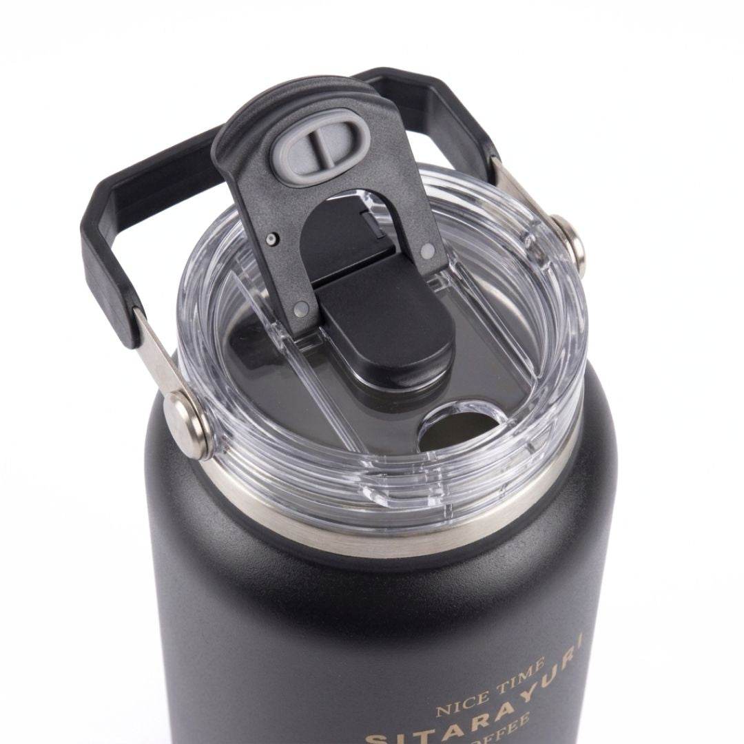 HydroVault water bottle 1200ml stainless steel vacuum insulated with spill-proof lid and carry handle