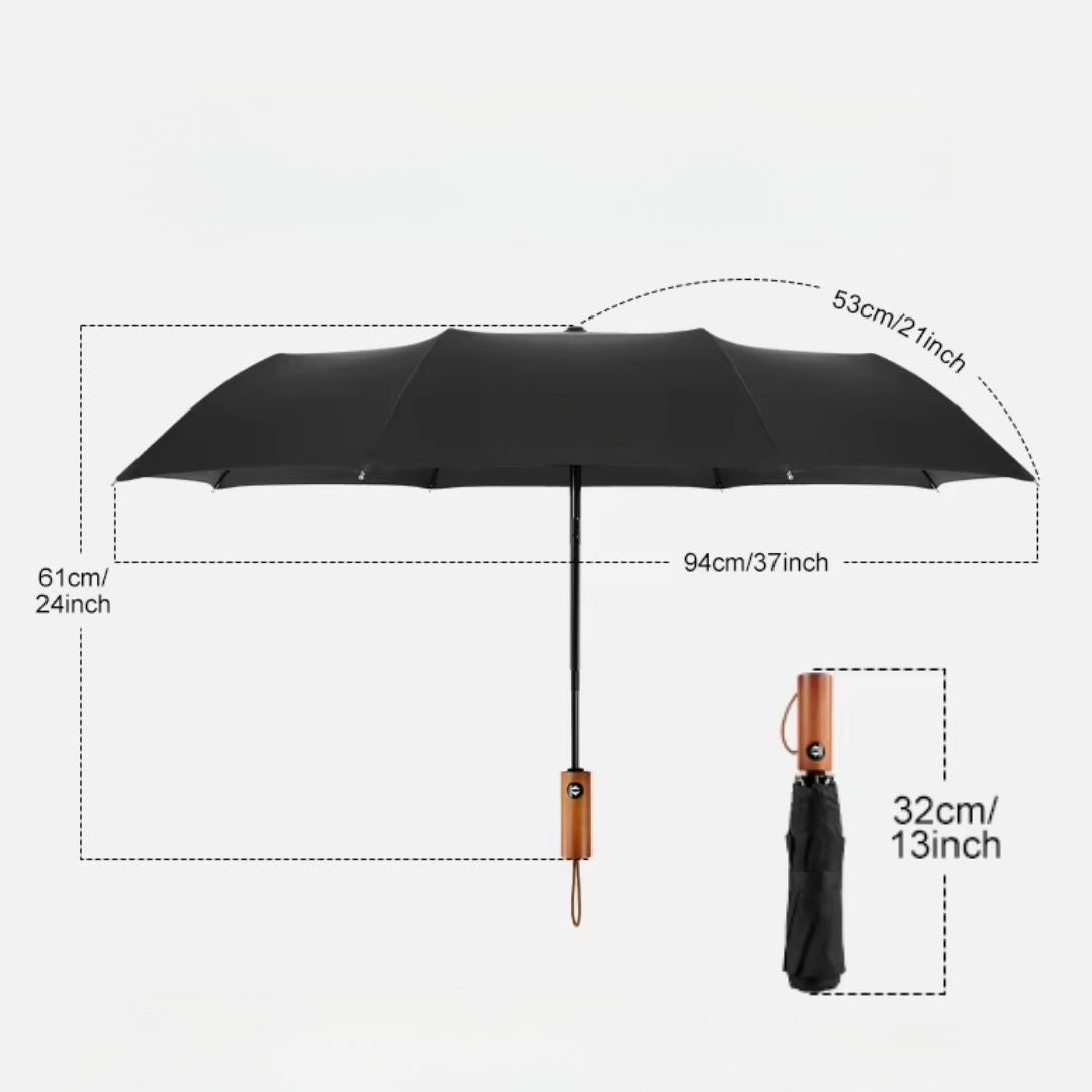 NertZ.in Heritage Umbrella with dimensions of 94cm/37inch width, 61cm/24inch height, and 32cm/13inch folded