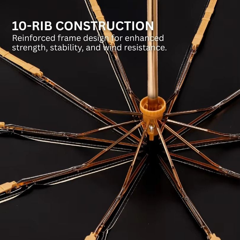 NertZ.in OakShade umbrella with 10-rib construction for enhanced strength and wind resistance