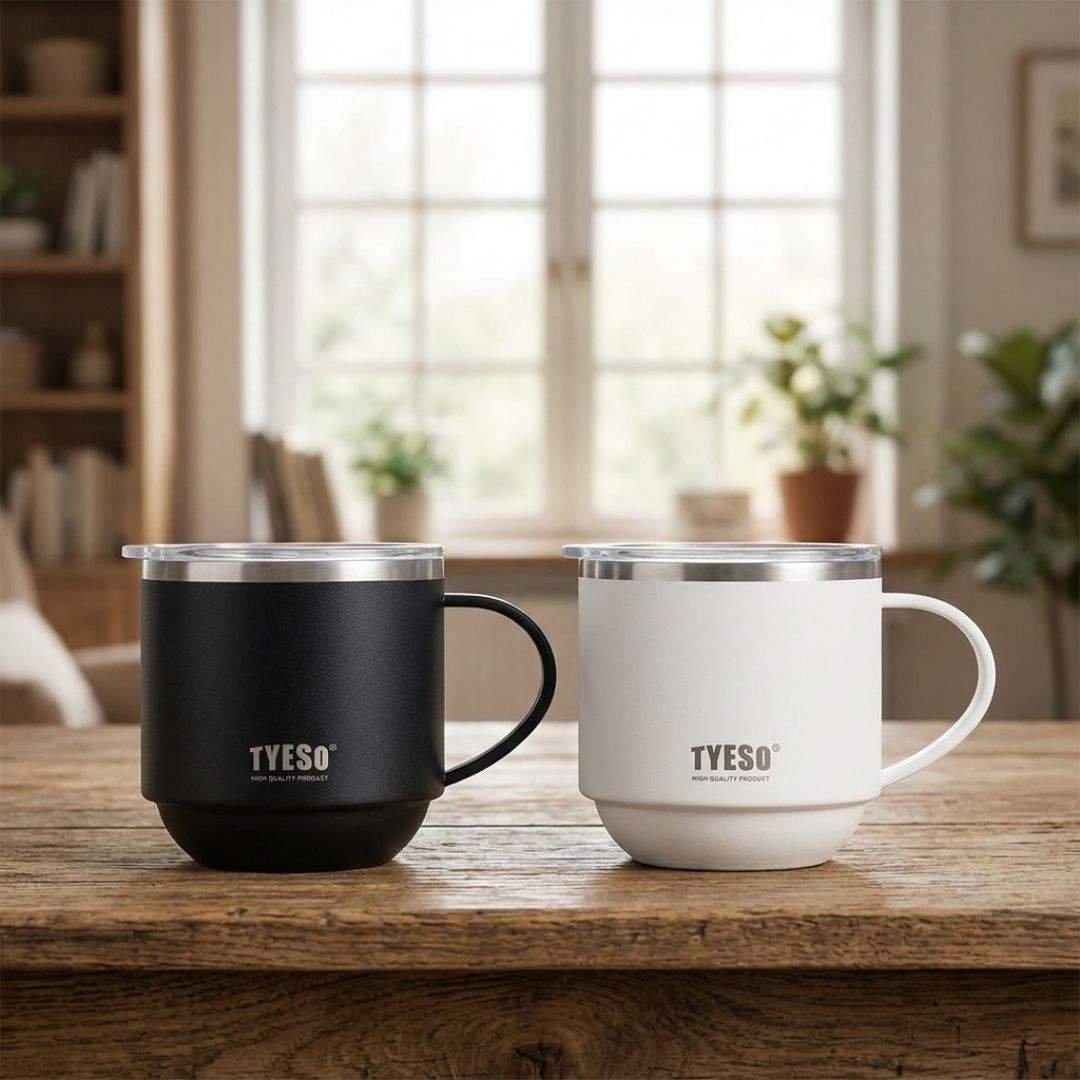 Nova Coffee Mug Black and White (Pack of 2)