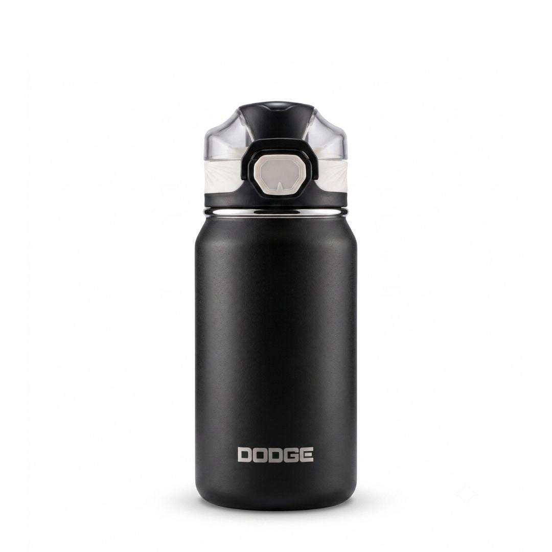 Dodge Chill 500 premium stainless steel insulated bottle with leak-proof push-button lid and removable straw for travel and gym use