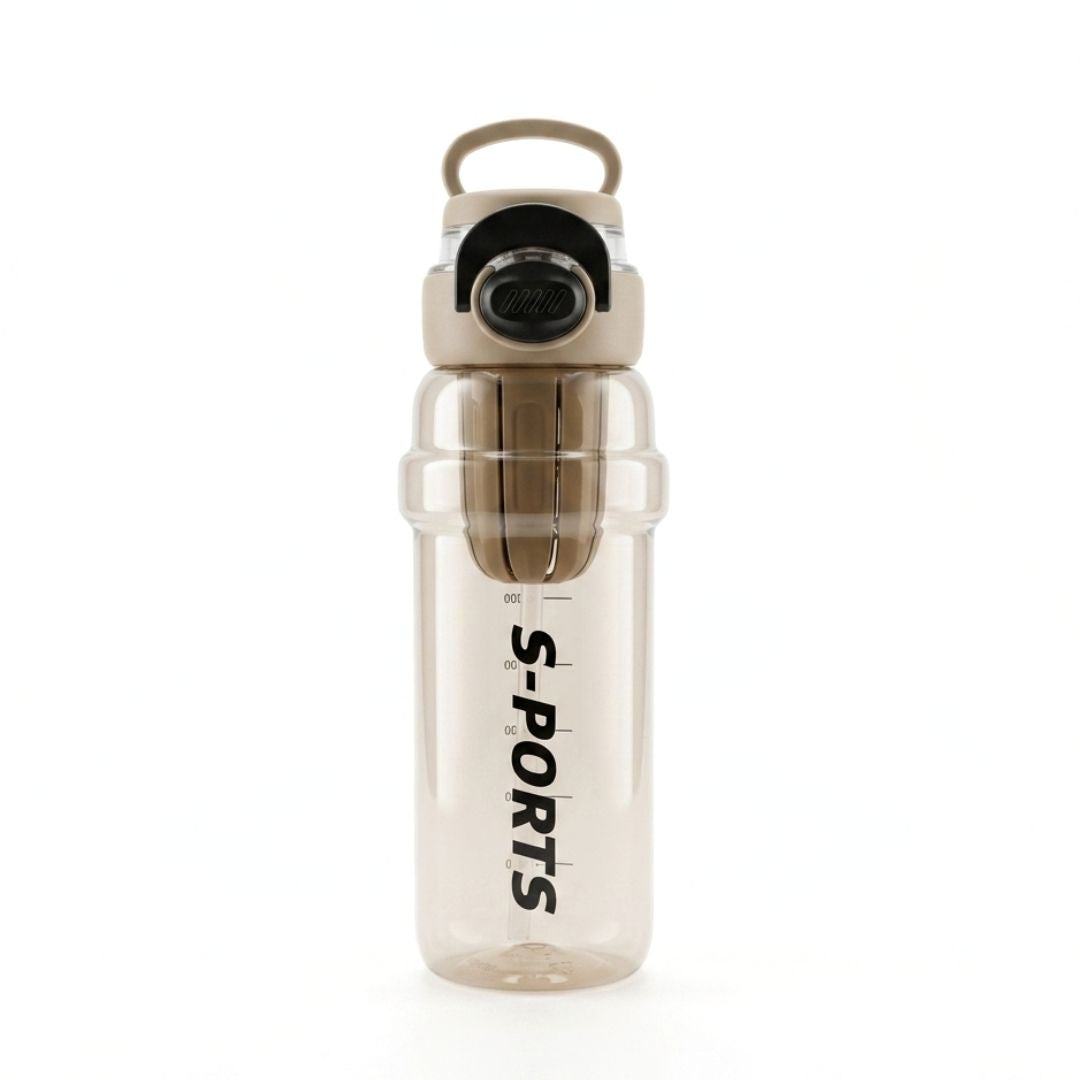 Nertz Glide high-capacity water bottle with dual lids, BPA-free plastic, and removable straw for gym and travel hydration