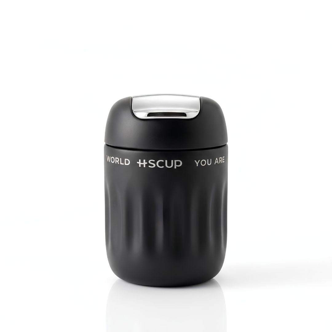 Neox Sippers Nertz Celera 220ml insulated stainless steel coffee cup with spill-proof flip-top lid and double-wall vacuum insulation