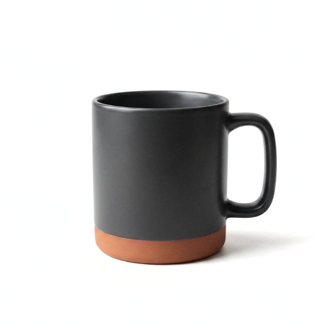 Ceramic Earth Bottom Coffee Mug in four colors with 520ml capacity and unique design