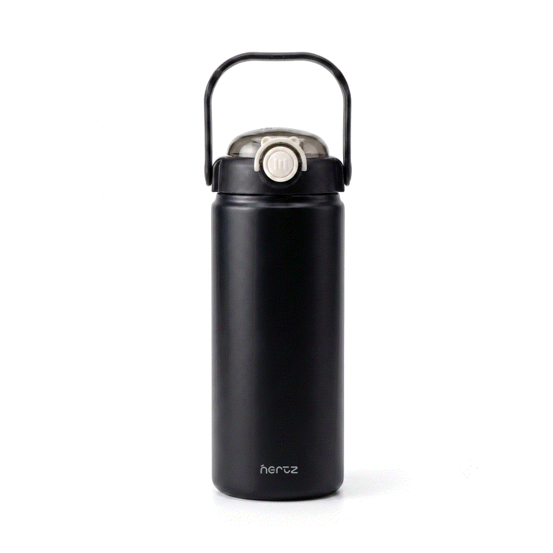 Nertz Grand Sippers 1200 Curve stainless steel insulated water bottle with ergonomic design and dual lids