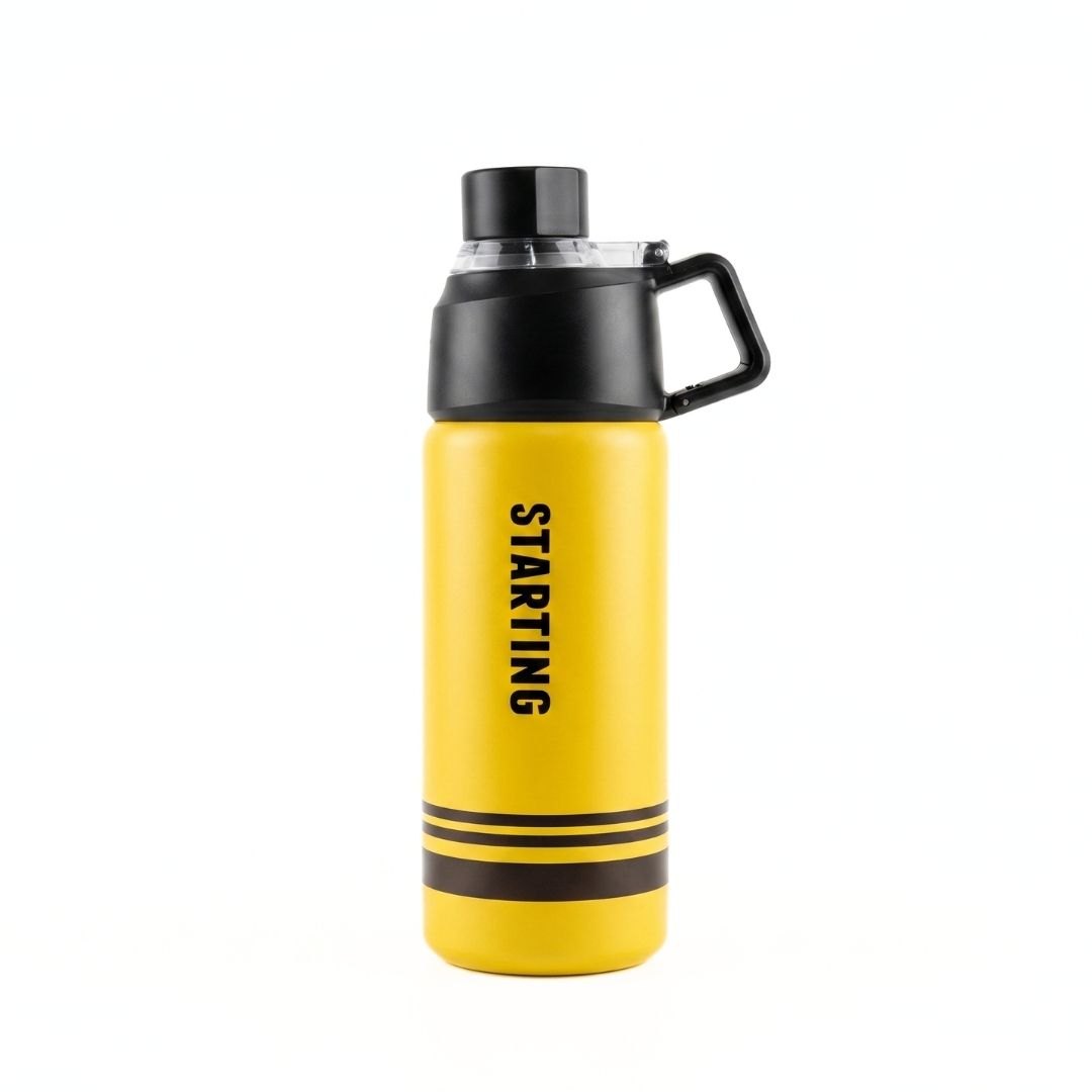 Nertz Solis insulated stainless steel bottle with ergonomic handle and leak-proof screw cap for active lifestyle hydration