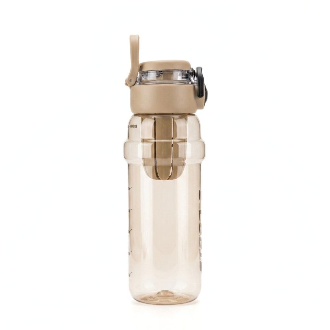 Nertz Glide high-capacity water bottle with leak-proof lid and removable straw in green