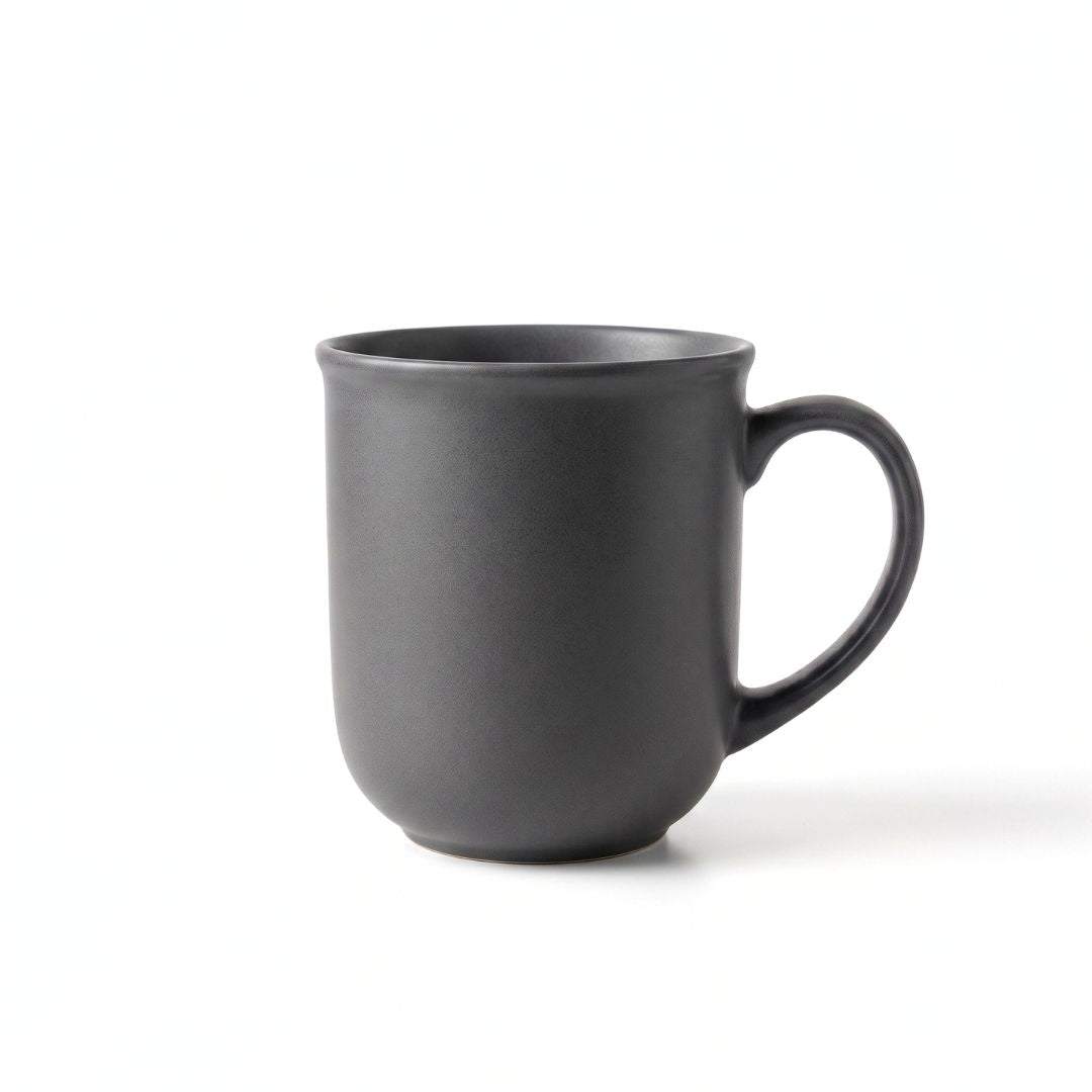 Nertz Aurora Sip Mug matte ceramic coffee mug with ergonomic handle in grey color