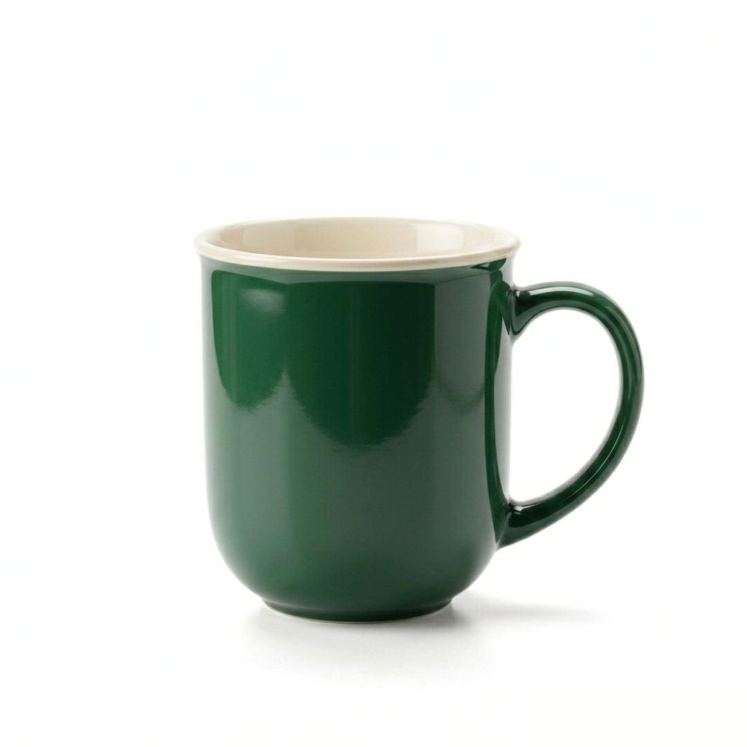 Nertz Aurora Sip Mug Gloss in vibrant green ceramic with ergonomic handle and glossy finish