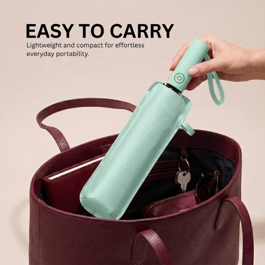 CloudShade Umbrella purple automatic 3-fold windproof umbrella with pongee canopy and reinforced ribs