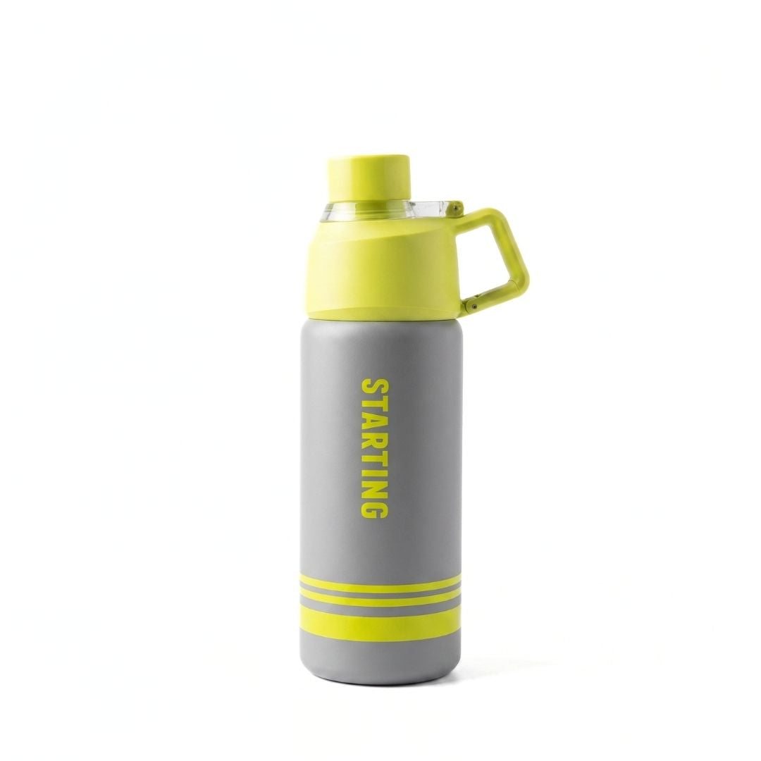 Nertz Solis insulated stainless steel water bottle with ergonomic handle and leak-proof screw cap for active lifestyle hydration