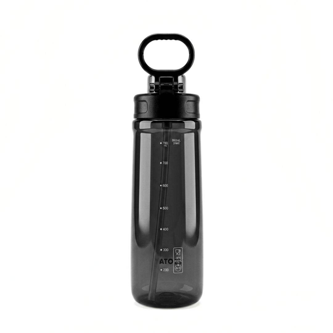 Nertz Veo high-capacity water bottle with flip-top straw lid and integrated handle for active lifestyles