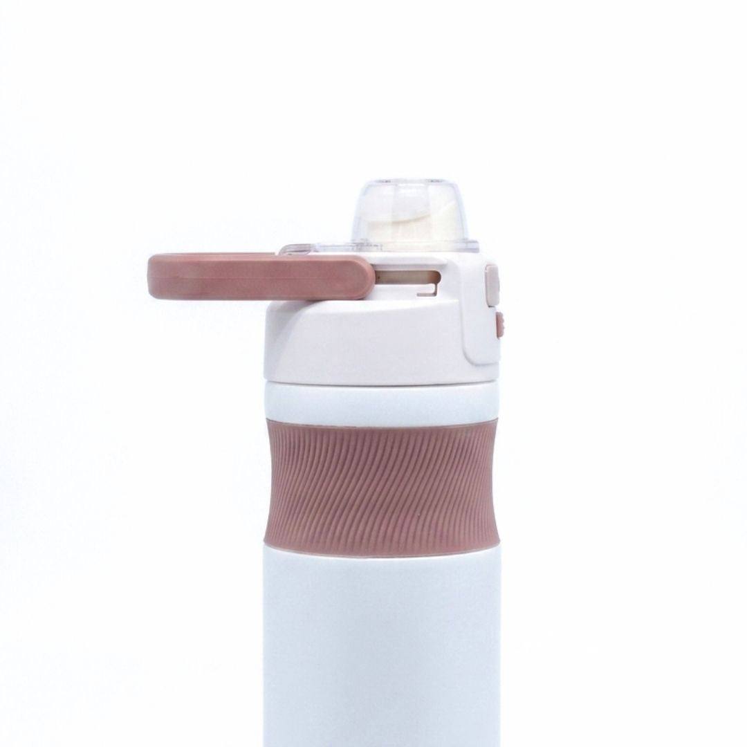 Nertz Grip 600 black stainless steel insulated water bottle with sipper lid and carry handle
