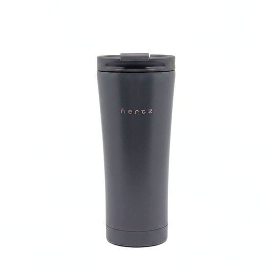 Nertz On the go black stainless steel vacuum-insulated tumbler with leak-proof lid and 600ml capacity
