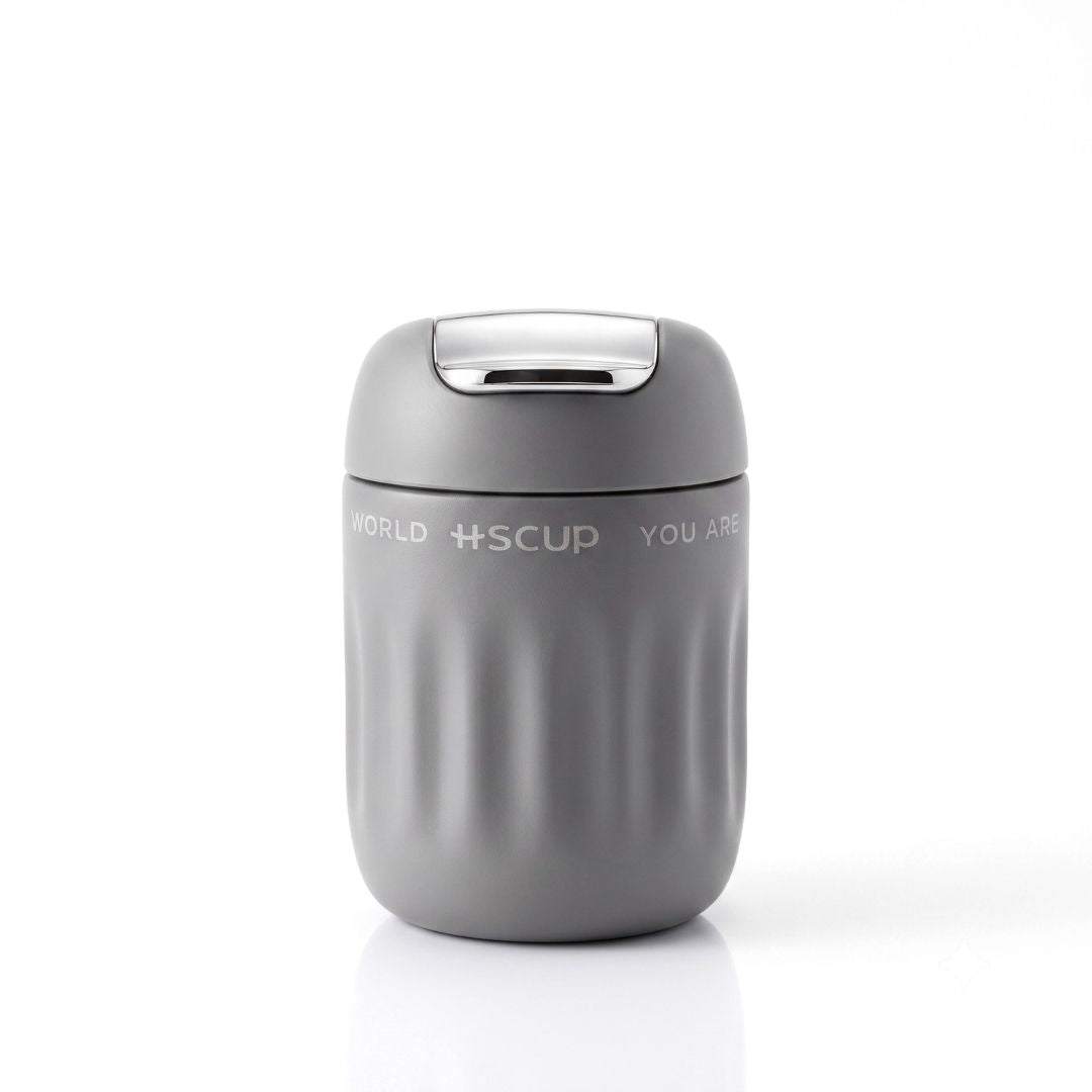 Nertz Celera 220ml insulated stainless steel coffee cup with spill-proof flip-top lid and double-wall vacuum insulation by Neox Sippers