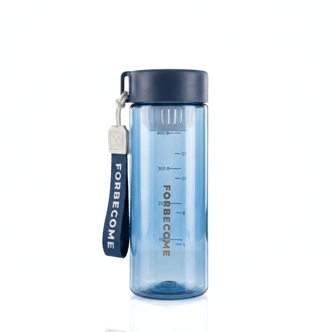 Nertz Hydrion high-capacity water bottle with BPA-free plastic and built-in strainer in green