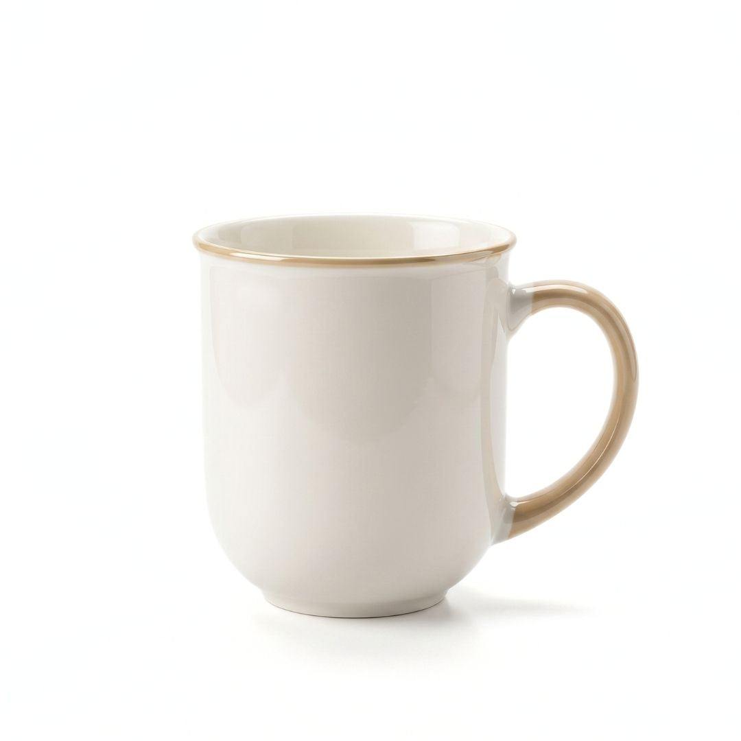 Nertz Aurora Sip Mug Gloss ceramic coffee mug with glossy finish and ergonomic handle in green, 370ml capacity