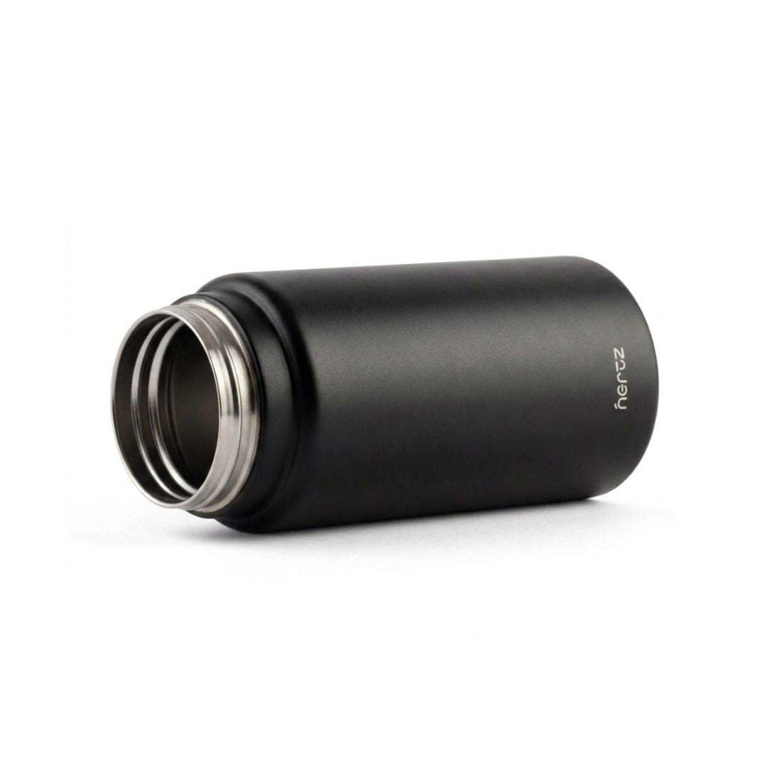 Nertz FlipSip 800 stainless steel insulated water bottle with flip-top lid and carry loop