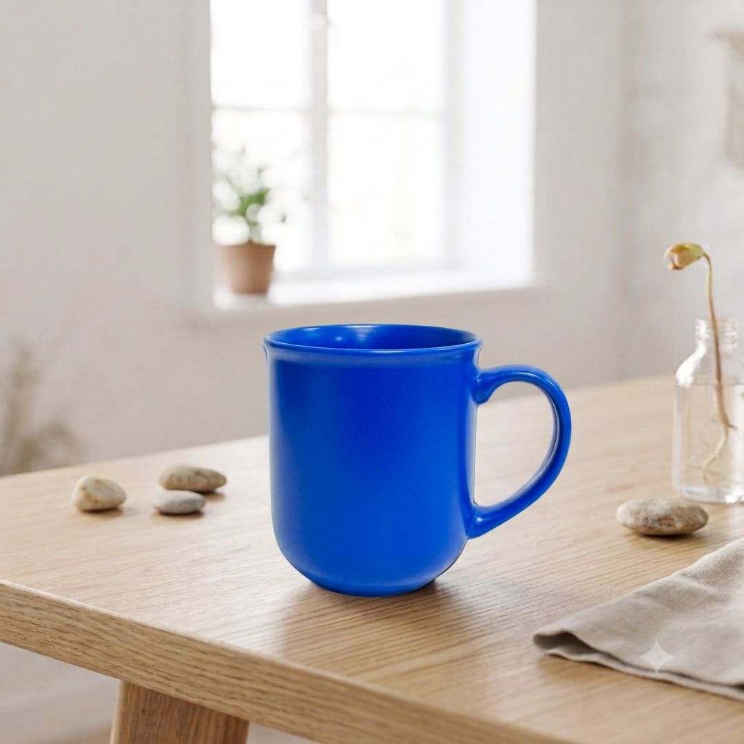 Nertz Aurora Sip Mug matte ceramic coffee cup with ergonomic handle in grey
