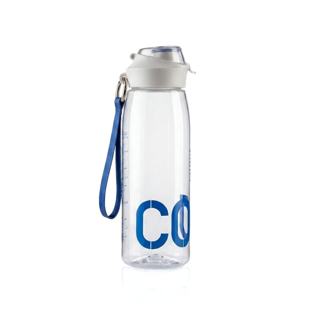 Nertz Wave high-capacity pink water bottle with flip-top lid and fabric handle