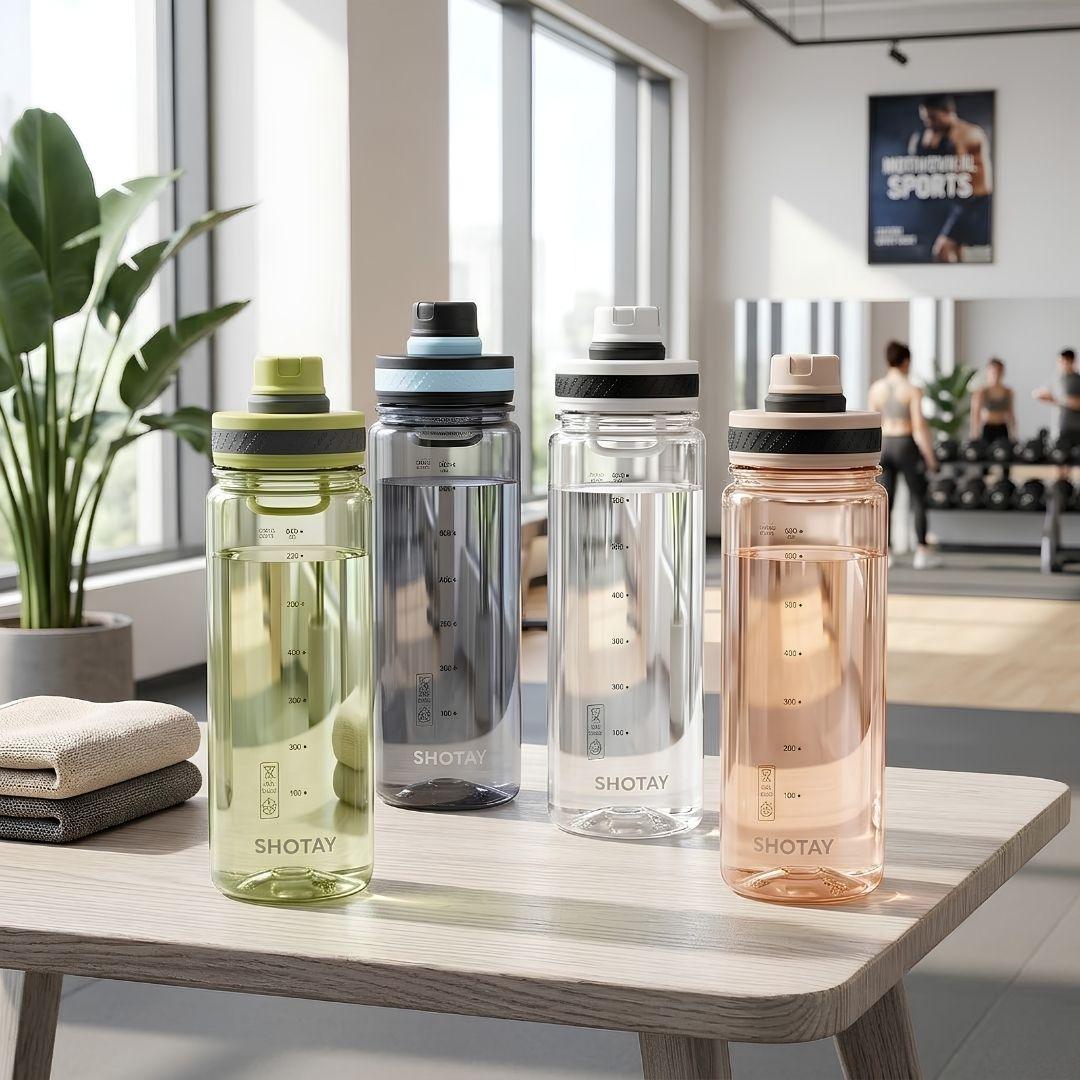 Nertz Sprint high-capacity water bottle with screw-top lid and integrated handle, BPA-free plastic design for gym and travel use