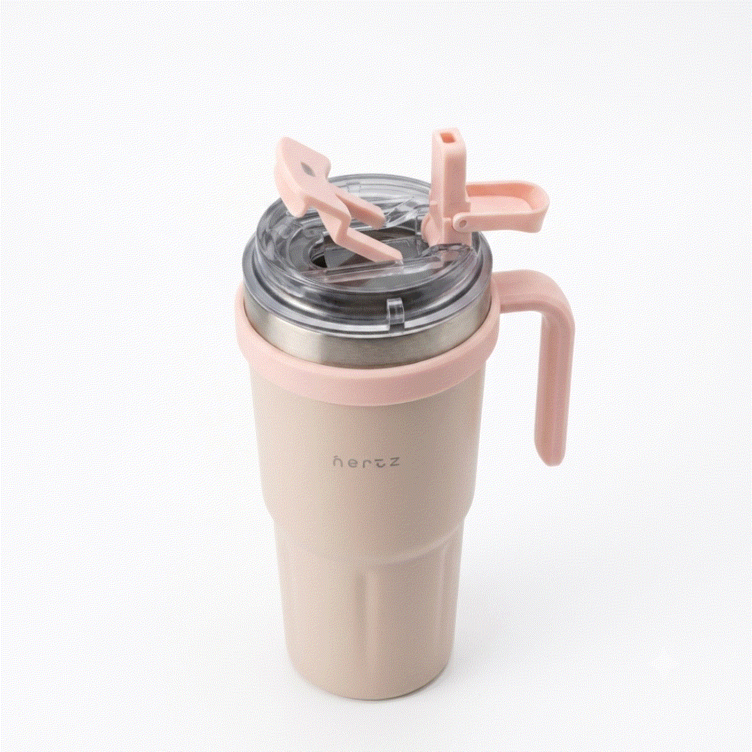 Nertz Groove 600ml insulated stainless steel bottle with grooved grip and dual lids for hot and cold drinks