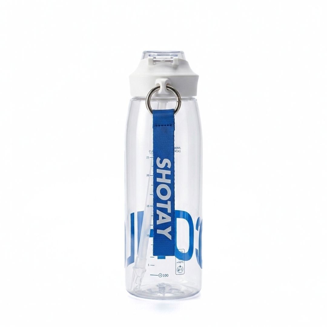 Nertz Wave high-capacity water bottle with flip-top lid and fabric handle for everyday hydration