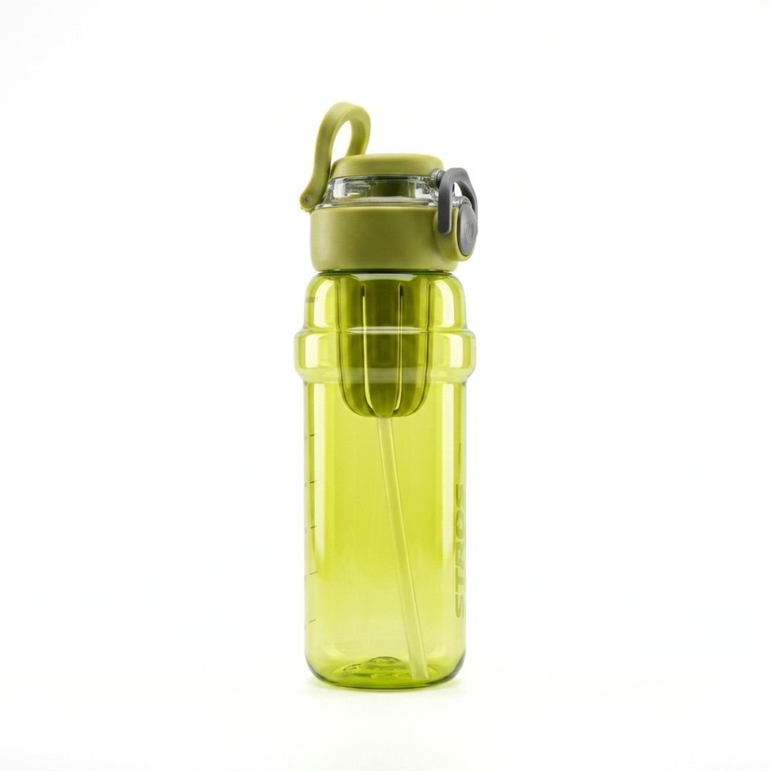 Nertz Glide high-capacity water bottle with dual lids, removable straw, and ergonomic handle for gym and travel use
