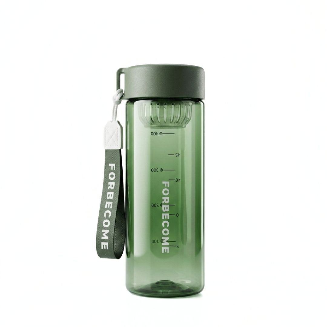 Nertz Thryve BPA-free water bottle with screw top lid and strainer for gym and travel hydration