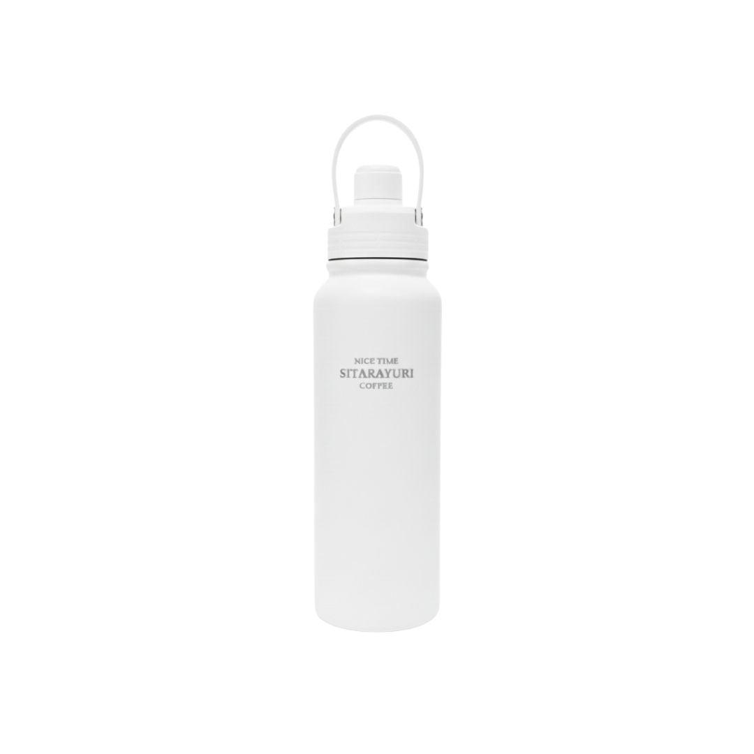 AeroSip stainless steel insulated water bottle with magnetic twist lid and removable straw in pink