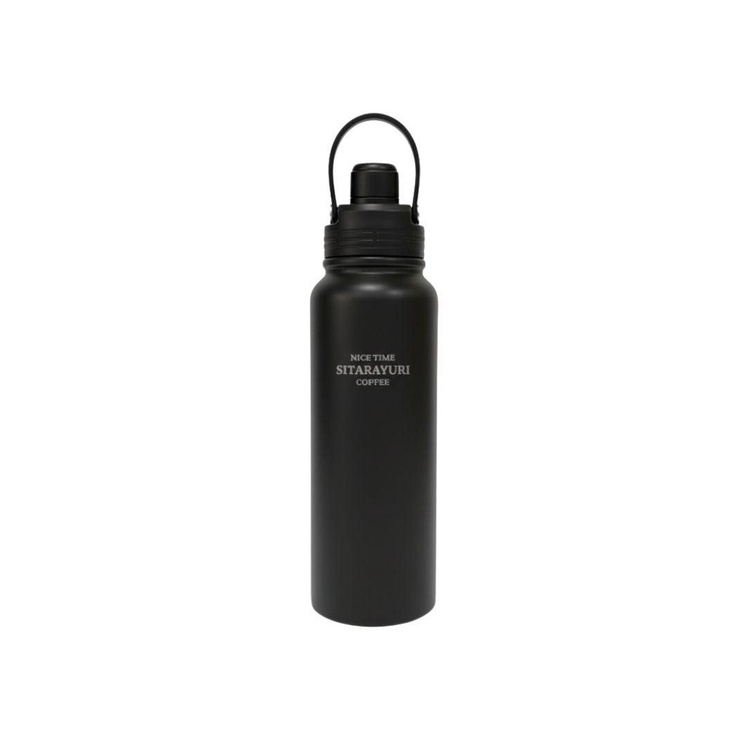 AeroSip stainless steel insulated water bottle with magnetic twist lid and removable straw in pink color