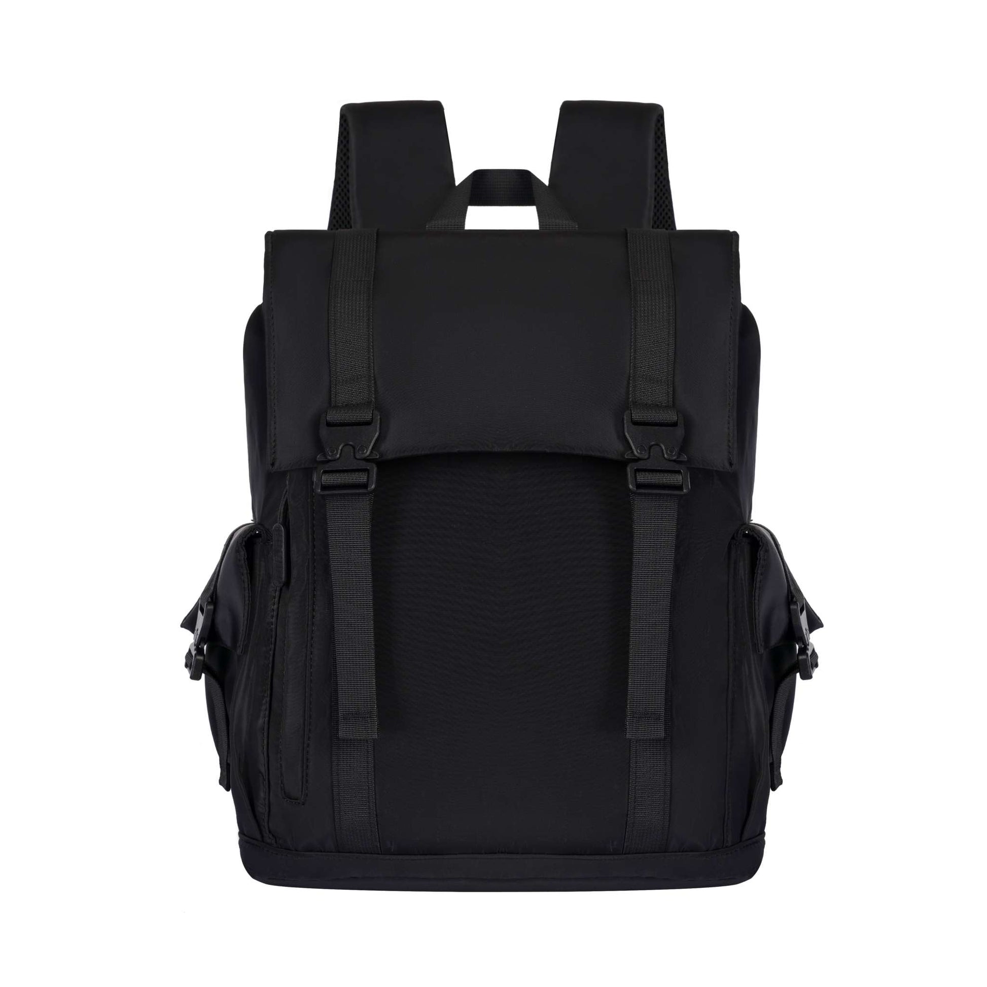 Black and grey LW Backpack made of water-resistant Oxford fabric with multiple compartments and anti-theft design