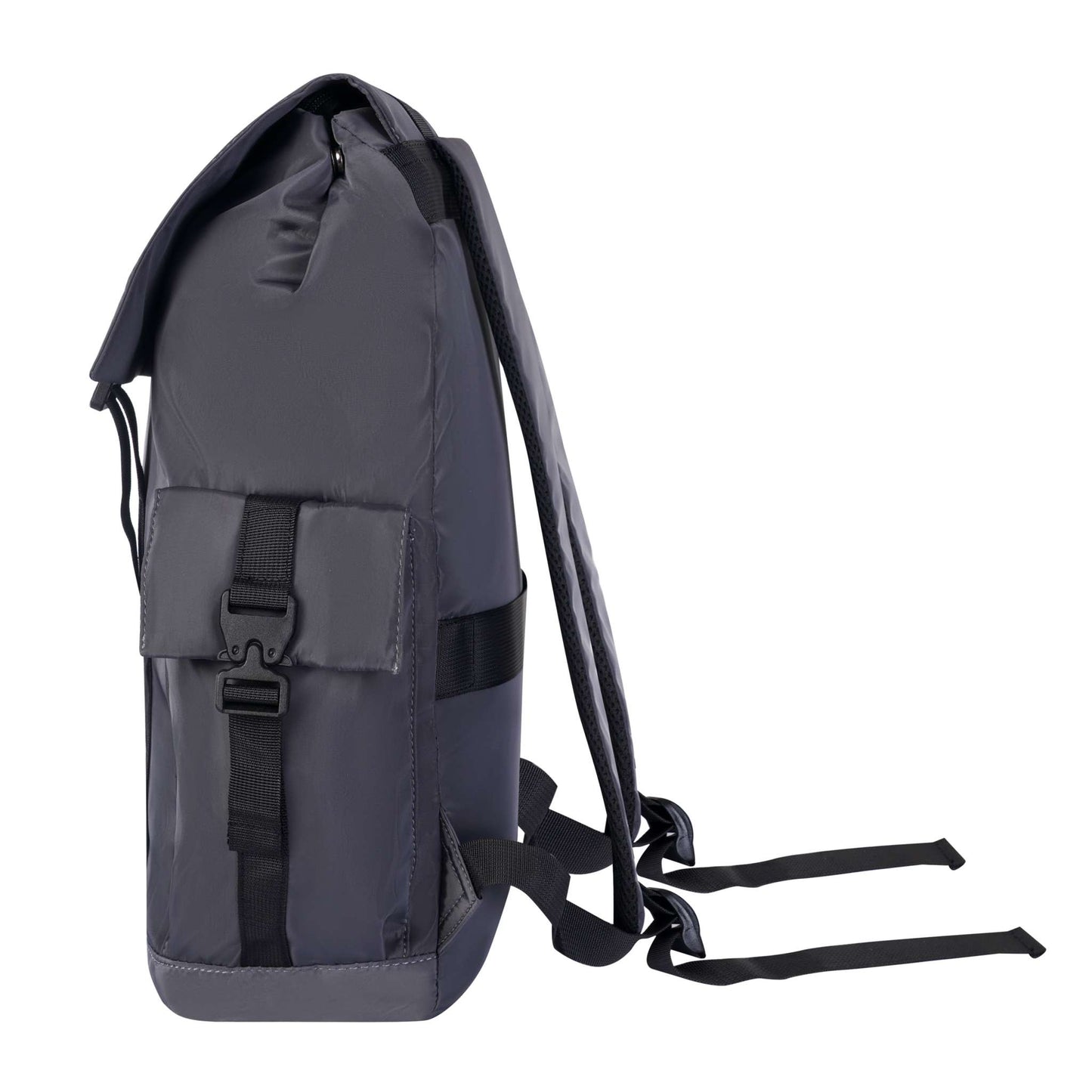 LW Backpack in black and grey, water-resistant Oxford fabric laptop bag with multiple compartments and anti-theft design