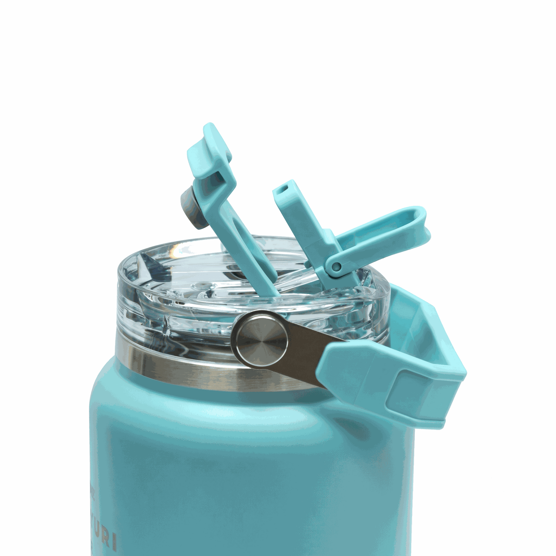 HydroVault water bottle 1200ml stainless steel with vacuum insulation, spill-proof lid, and carry handle